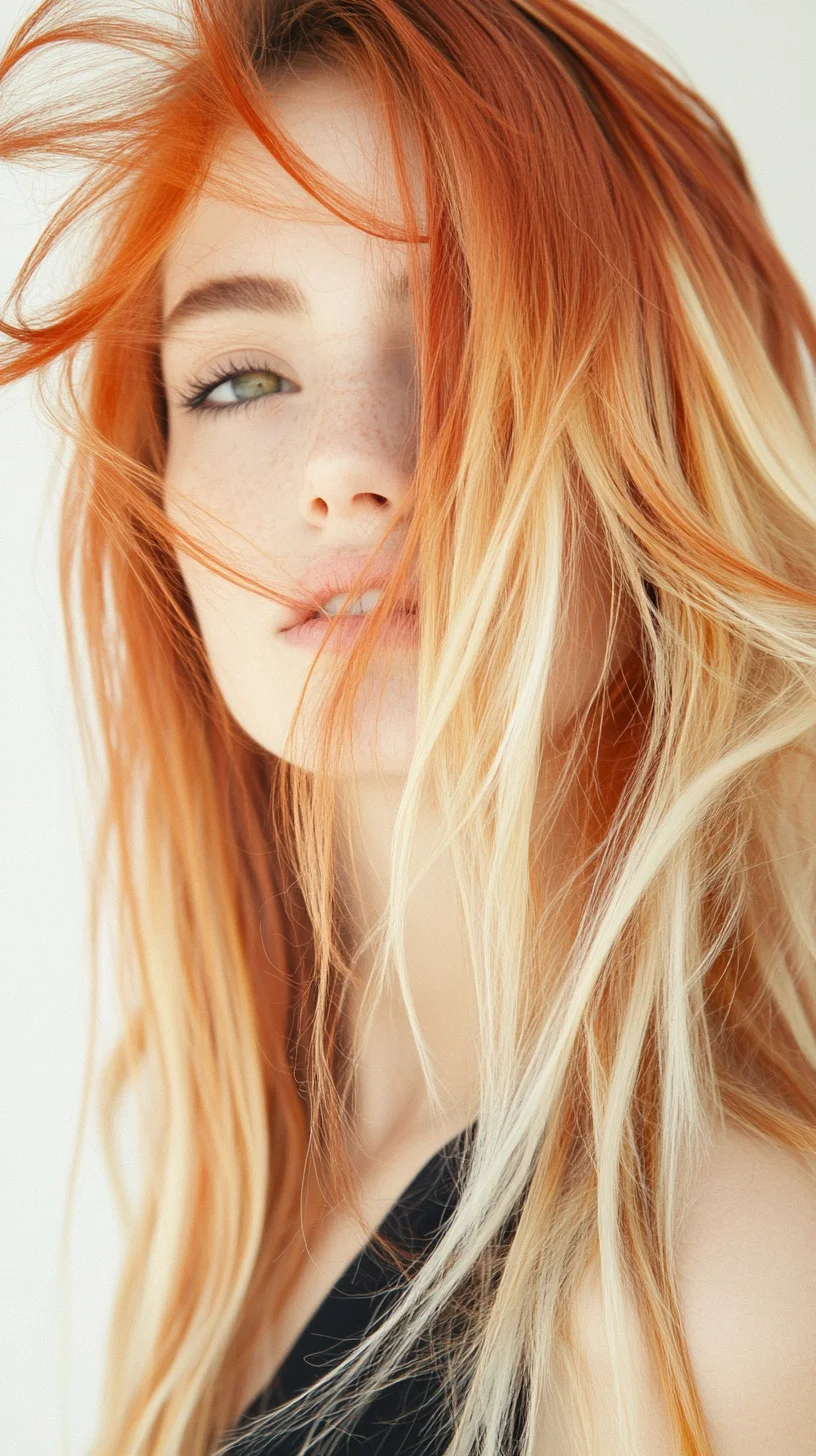 A Fiery Fusion Vibrant Ombre Waves for a Lively Look