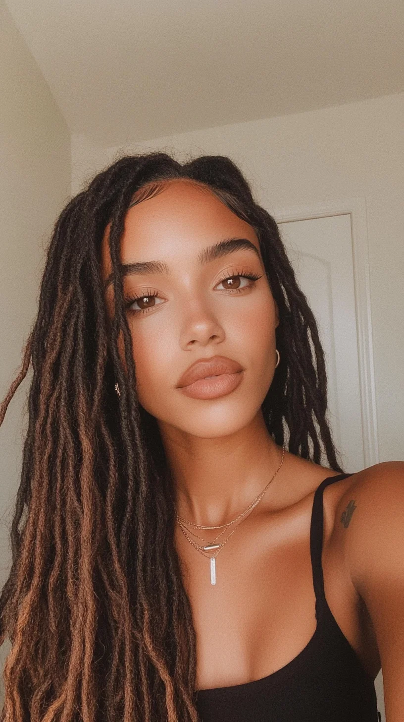 Bohemian Vibes: Effortless Long Dreadlocks with a Twist