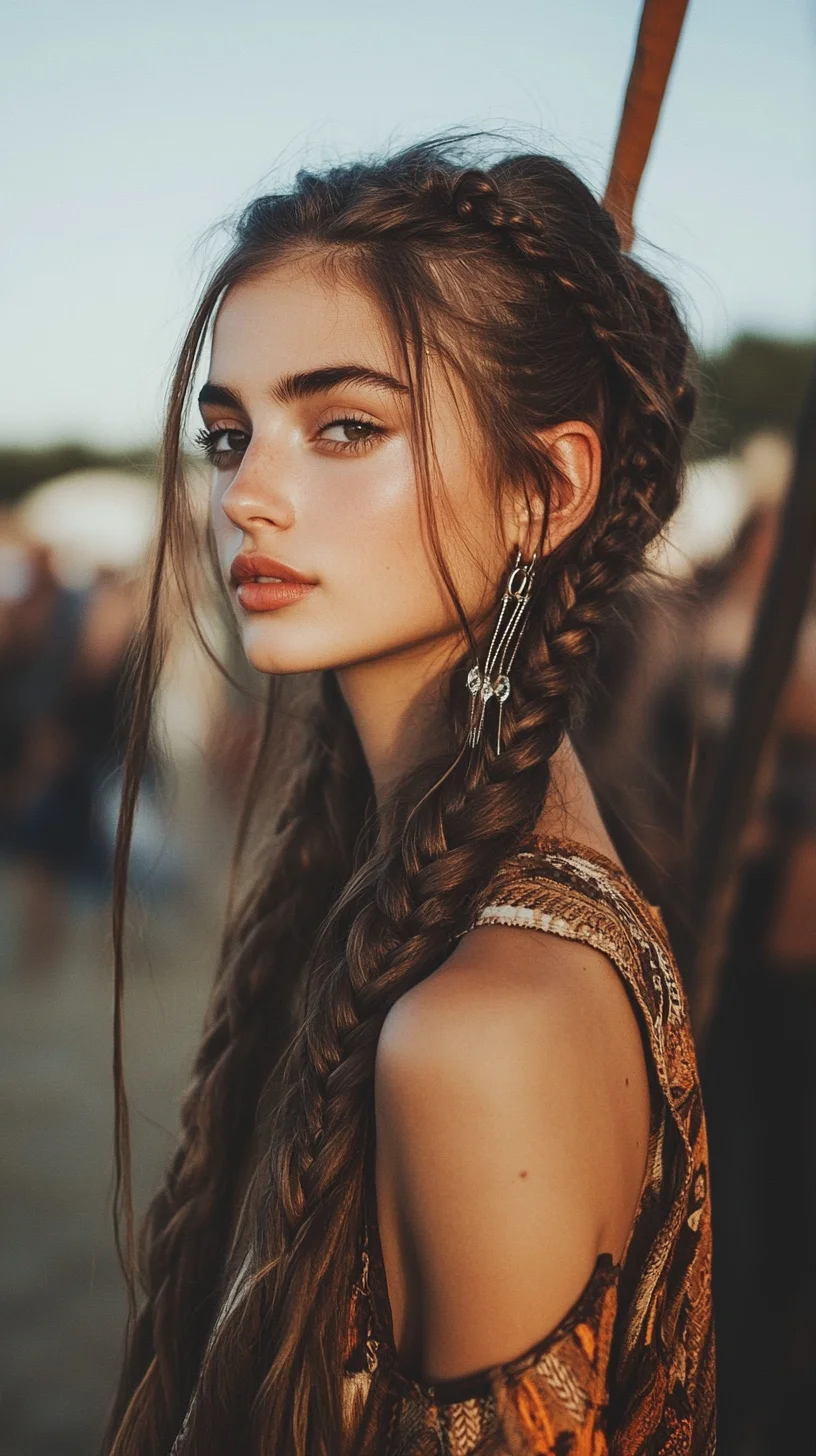 Boho Chic Effortlessly Stunning Braided Hairstyle