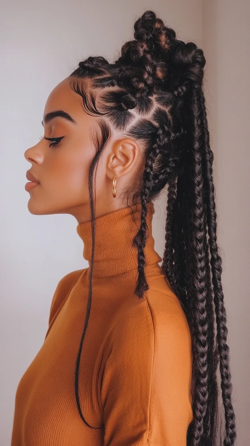 Bold and Beautiful: The Artistic Braided High Ponytail