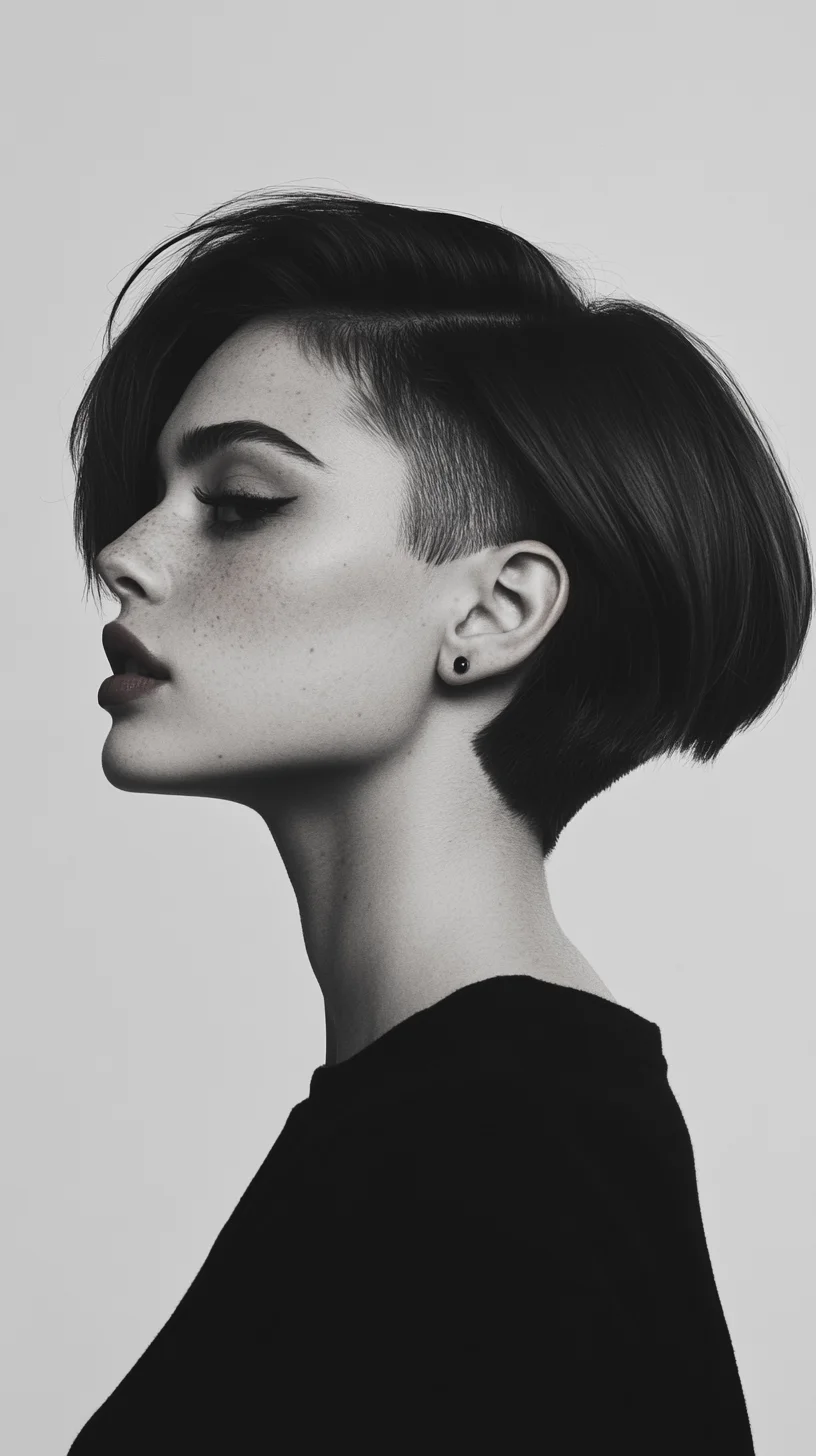 Bold Elegance The Asymmetrical Undercut Bob for a Chic Statement