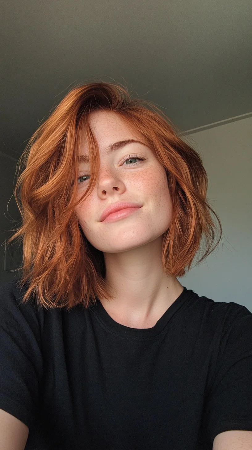 Captivating Copper Waves: The Perfect Modern Bob