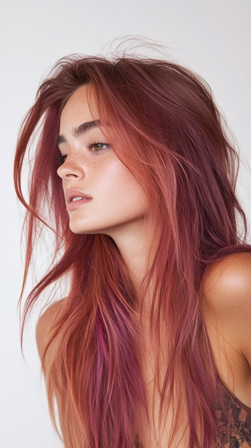 Captivating Crimson: A Trendy Hair Color with Luscious Layers