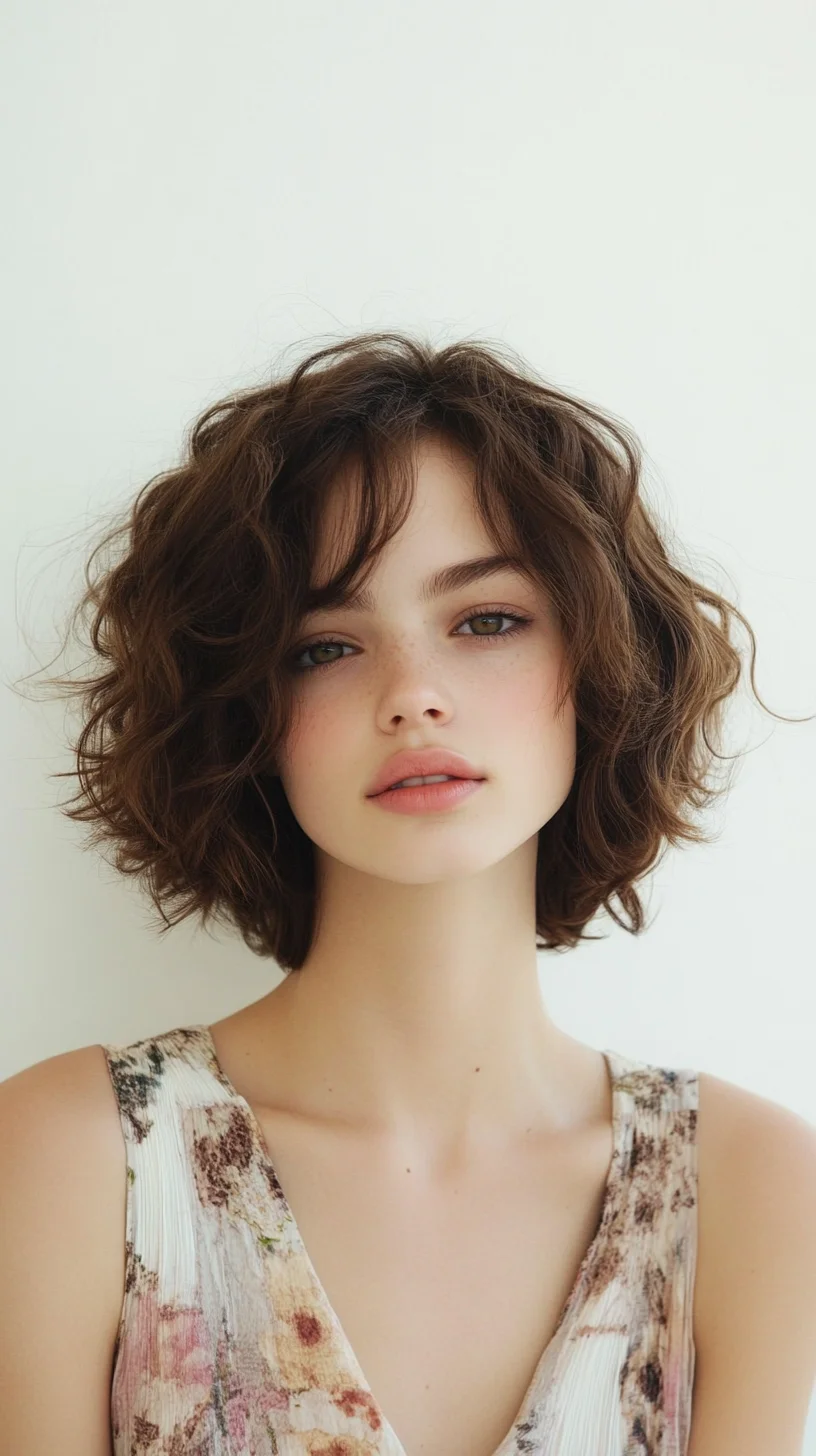 Captivating Curls: The Effortlessly Chic Textured Bob