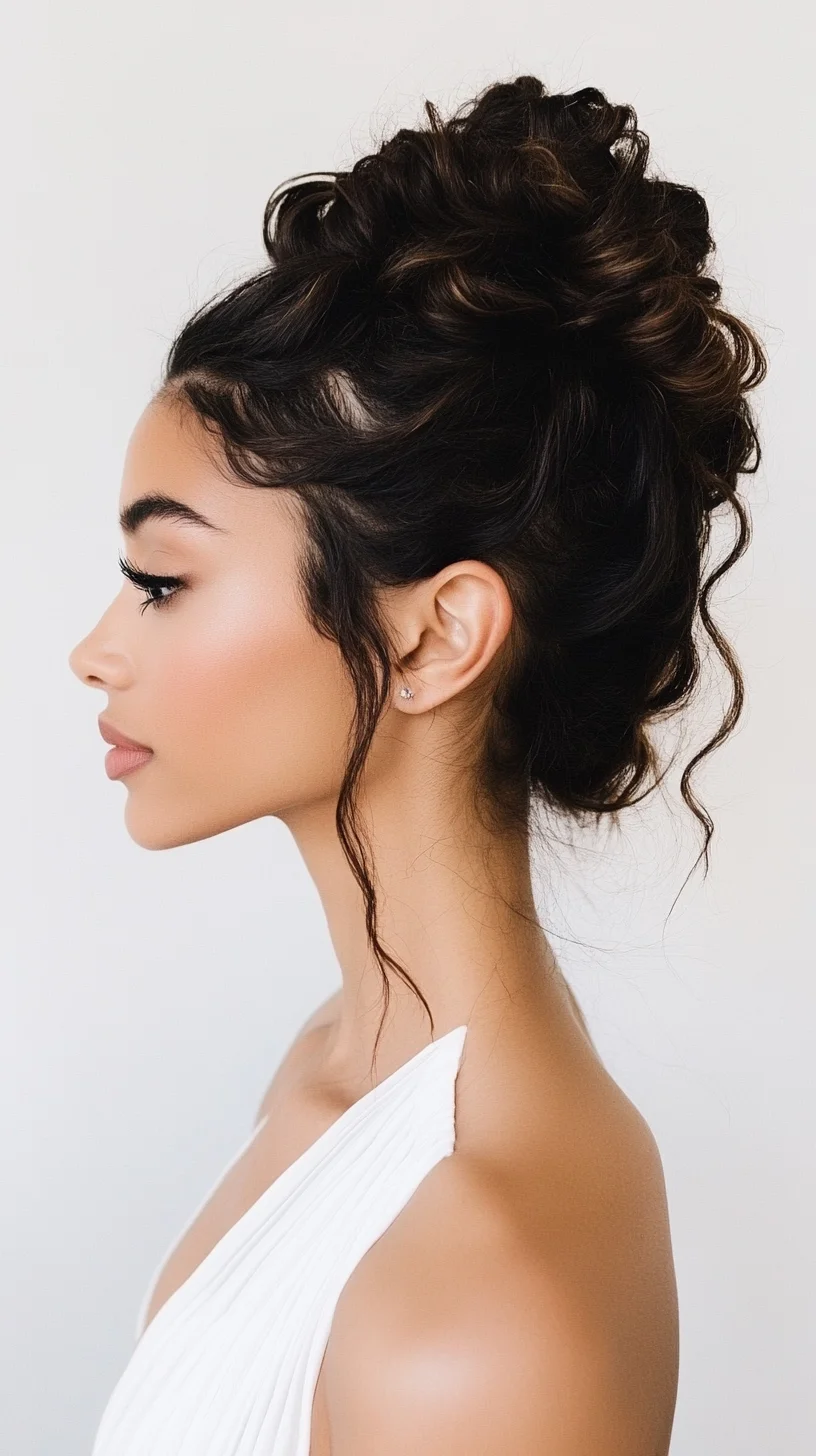 Captivating Curly Updo Effortless Elegance