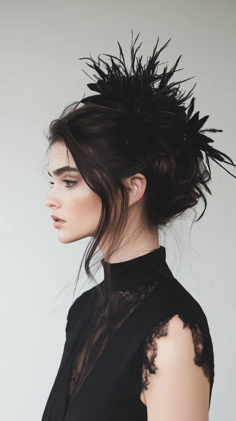 Captivating Elegance A Chic Updo with Dramatic Flair