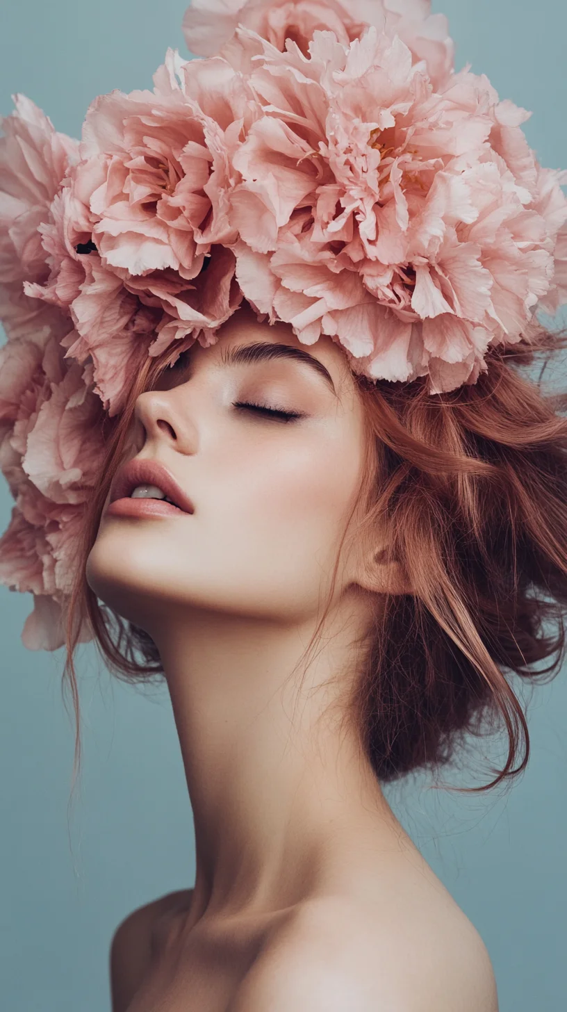 Captivating Floral Elegance A Romantic Hairdo with a Touch of Nature