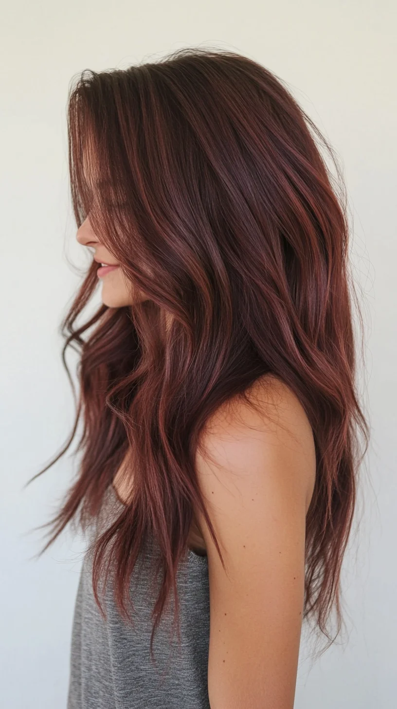 Captivating Layers: Embrace the Richness of Burgundy Waves