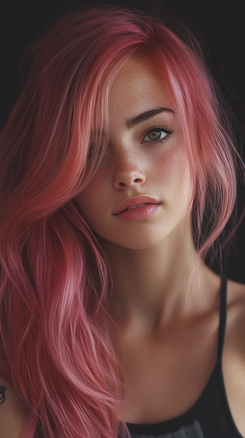 Captivating Rose-Hued Waves: A Trendy Statement Style