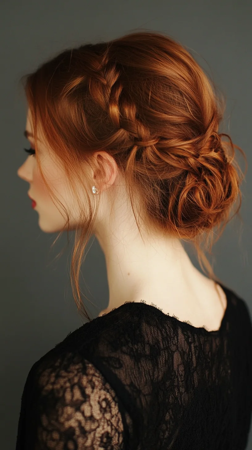 Captivating Rustic Braided Updo: Effortless Elegance