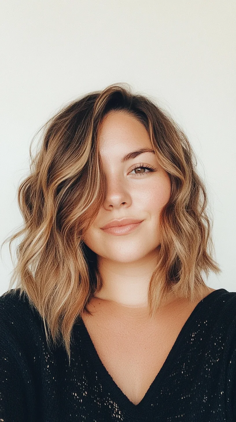 Catchy Effortless Waves: The Perfect Lob for a Chic, Luminous Look