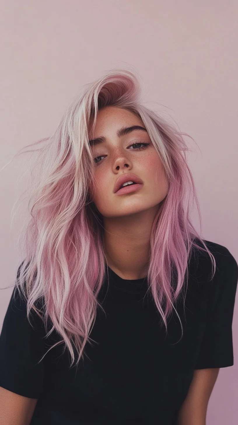 Catchy Effortlessly Chic The Luscious Blonde and Pink Ombre Waves