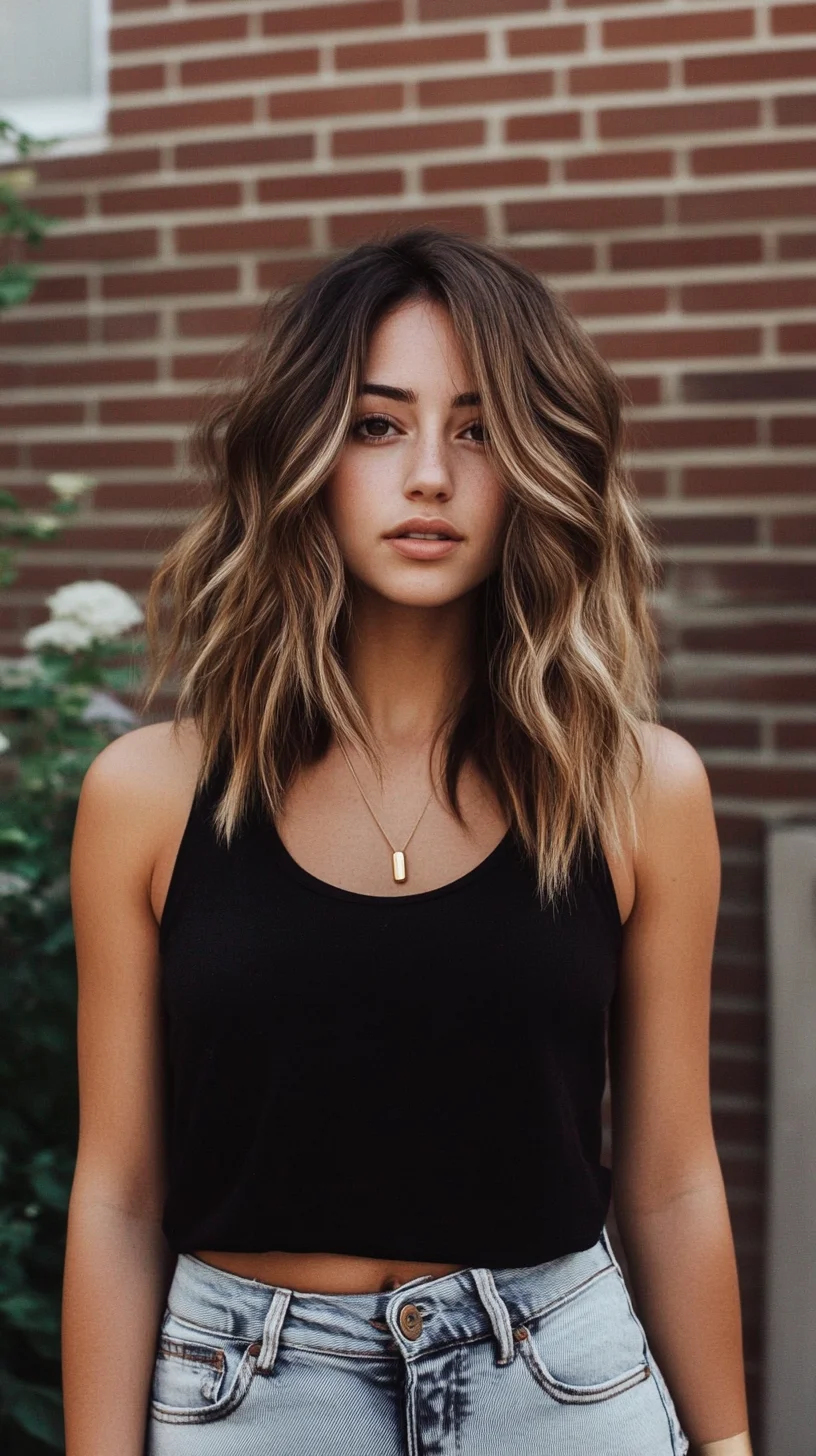 Catchy Effortlessly Chic: The Perfect Layered Beach Waves Hairstyle