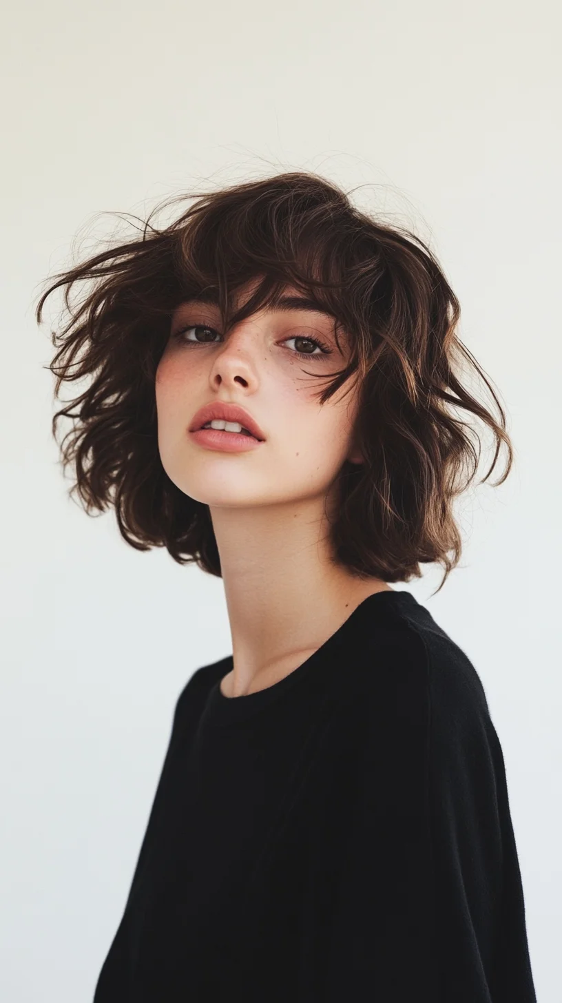 Catchy Effortlessly Chic The Wavy Bob That Breathes Life into Your Look!