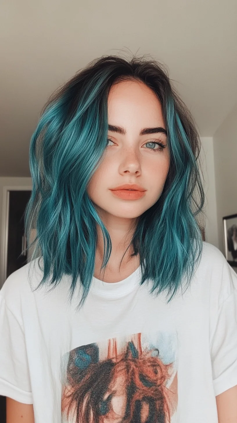 Catchy Vibrant Aquamarine Waves: The Bold Look for Effortless Style!