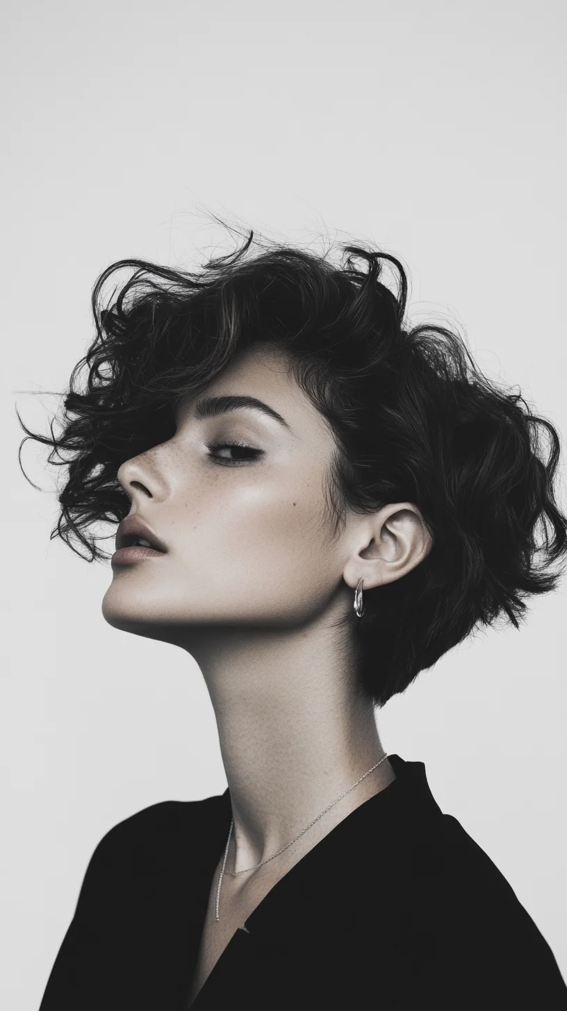 Chic Curly Pixie Effortless Elegance Meets Bold Character