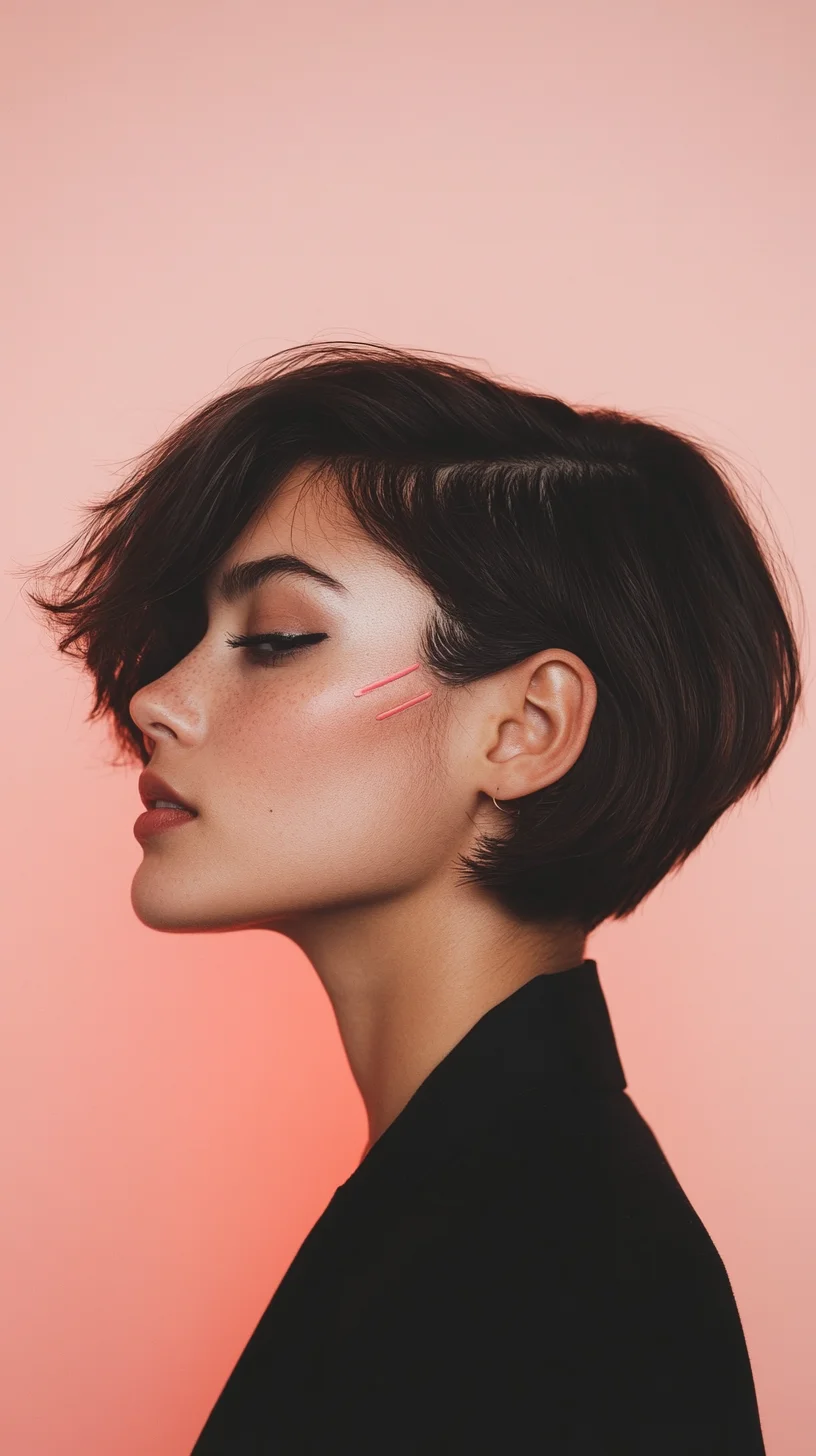 Chic Layered Bob with Bold Accents for Effortless Style