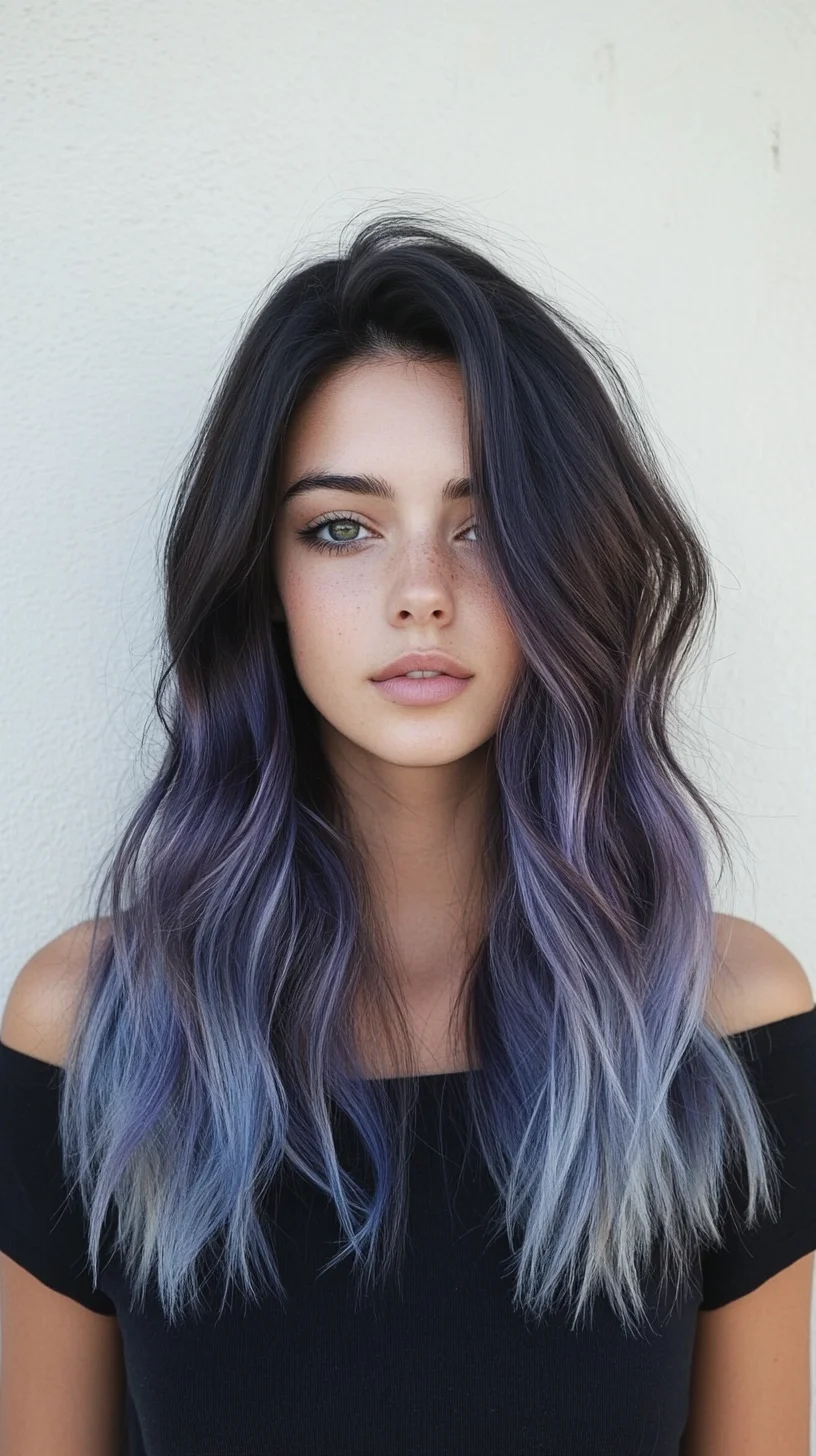 “Chic Ombre Waves A Perfect Blend of Bold and Subtle”