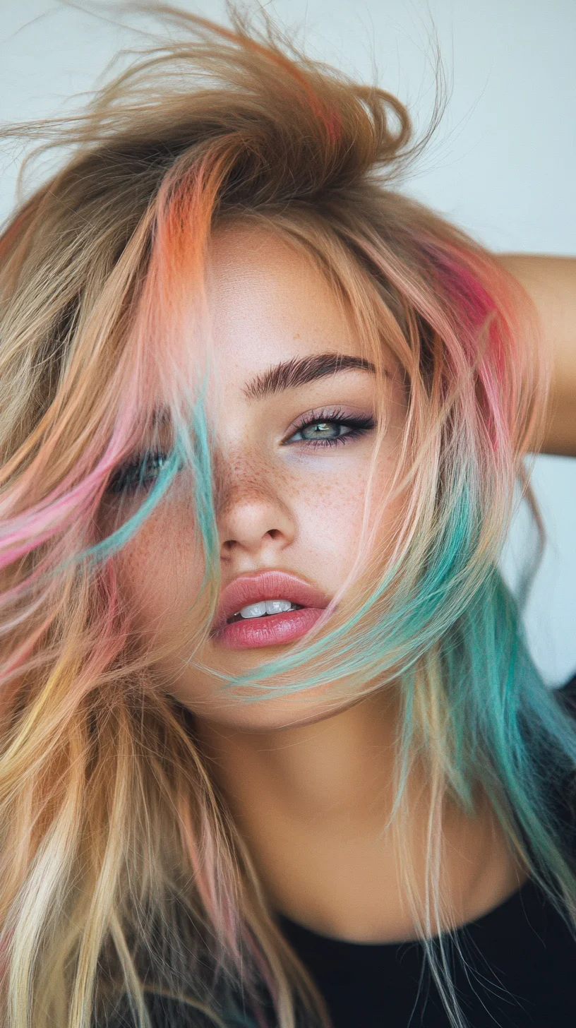 Colorful Layers A Playful Blend of Pastels for Stunning Impact