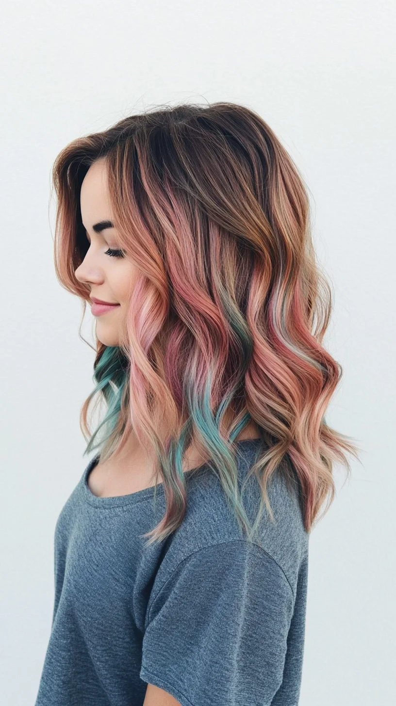 Colorful Waves: Embrace a Chic and Playful Hairstyle!