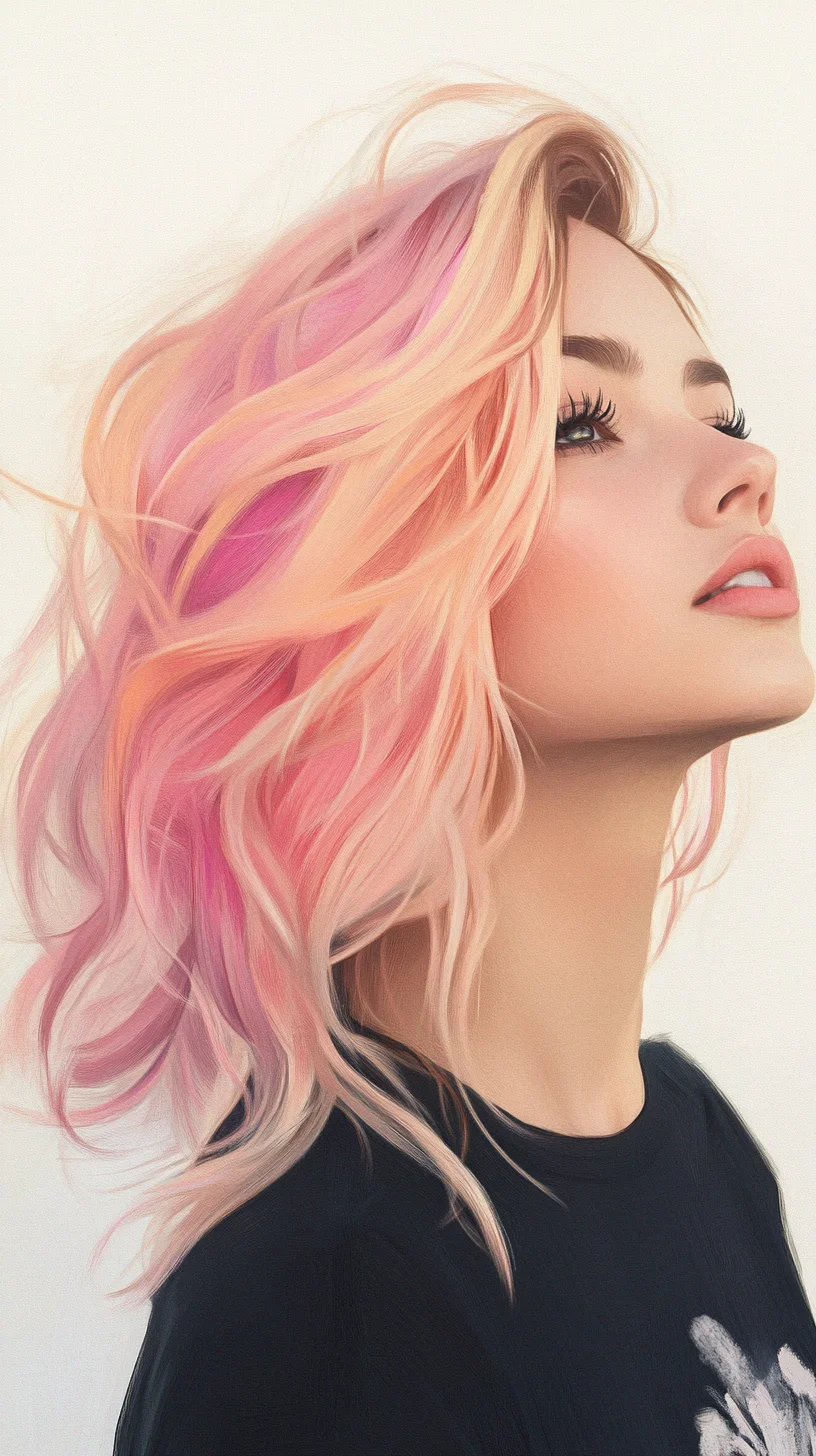 Dreamy Pastel Waves A Flutter of Color and Texture