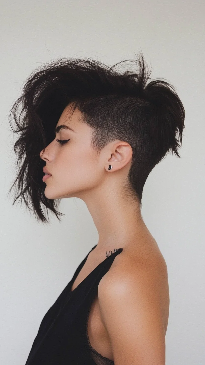 Edgy Chic The Bold Undercut Faux Hawk for the Fearless Trendsetter