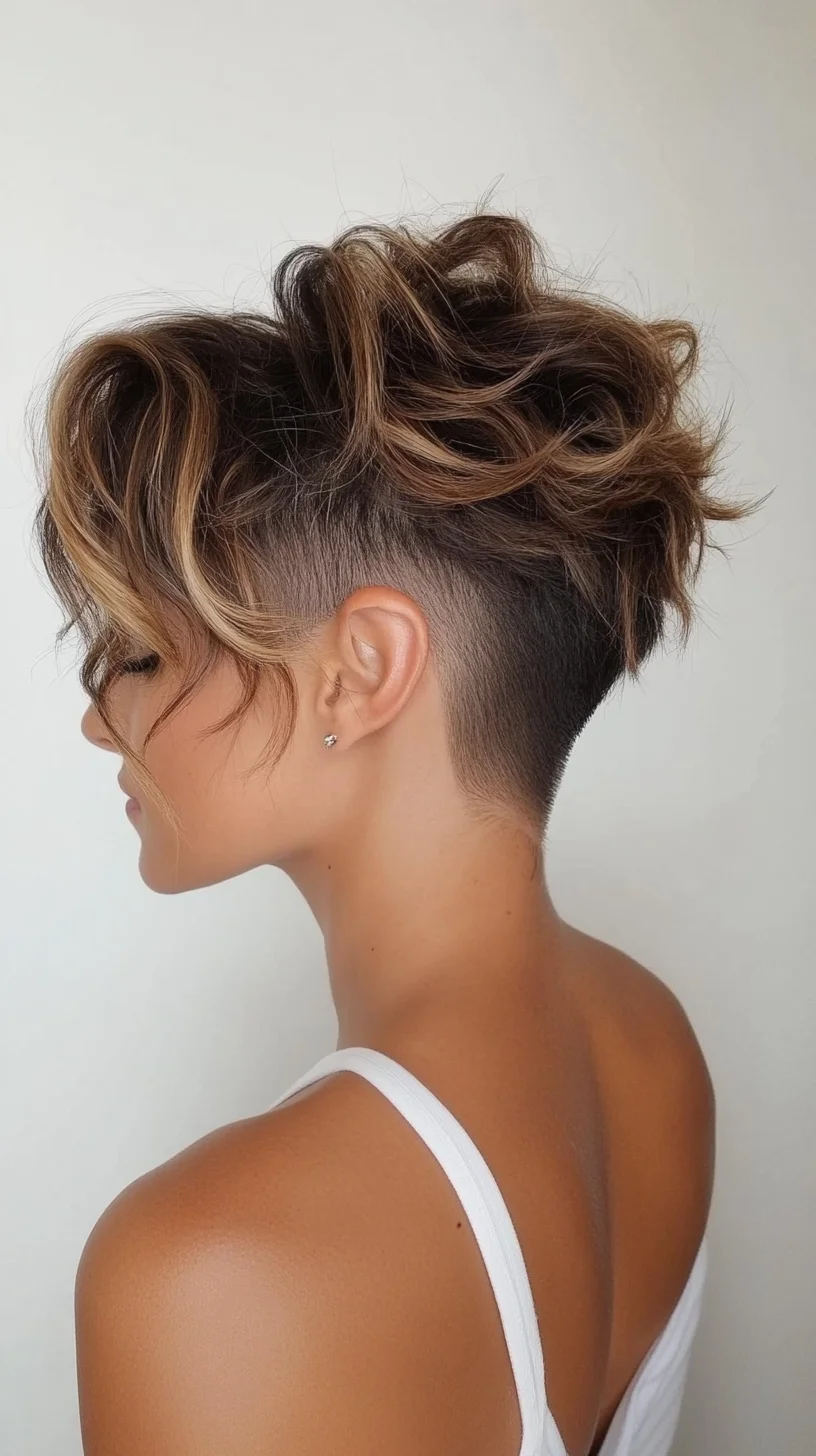 Edgy Elegance The Chic Undercut with Textured Curls