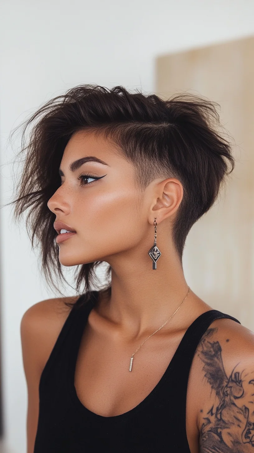 Edgy Elegance: The Faux Hawk with Undercut