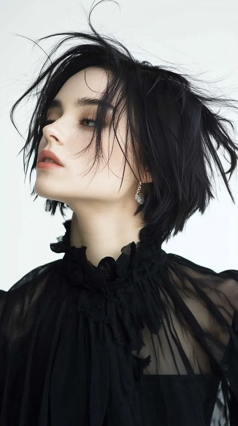 Edgy Elegance The Messy Bob Haircut