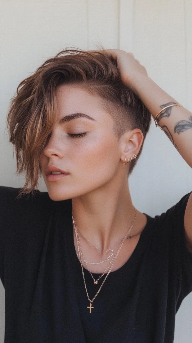 Edgy Elegance: The Trendsetting Undercut with Textured Waves