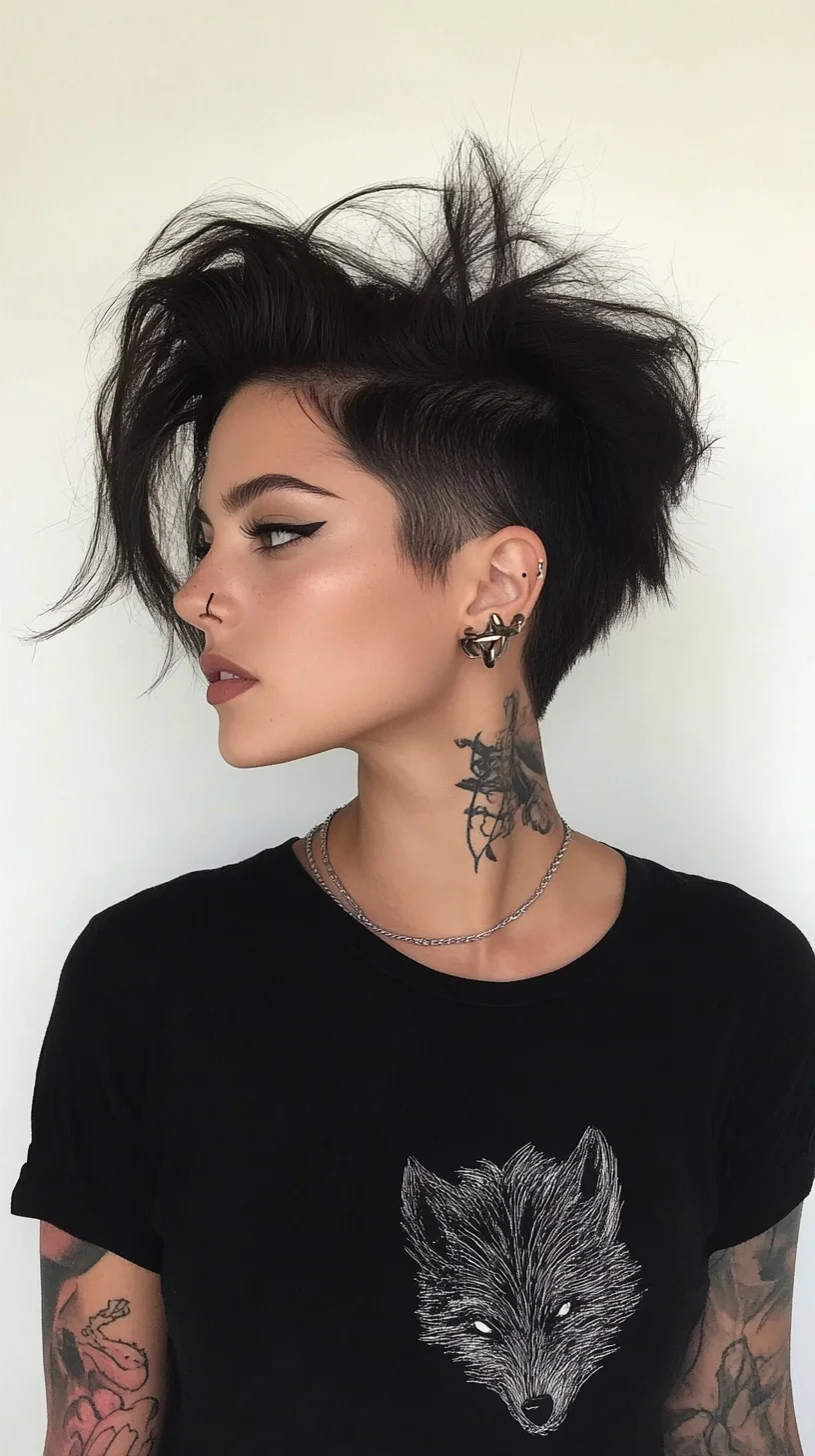 Edgy Pixie Cut with Bold Texture and Playful Volume