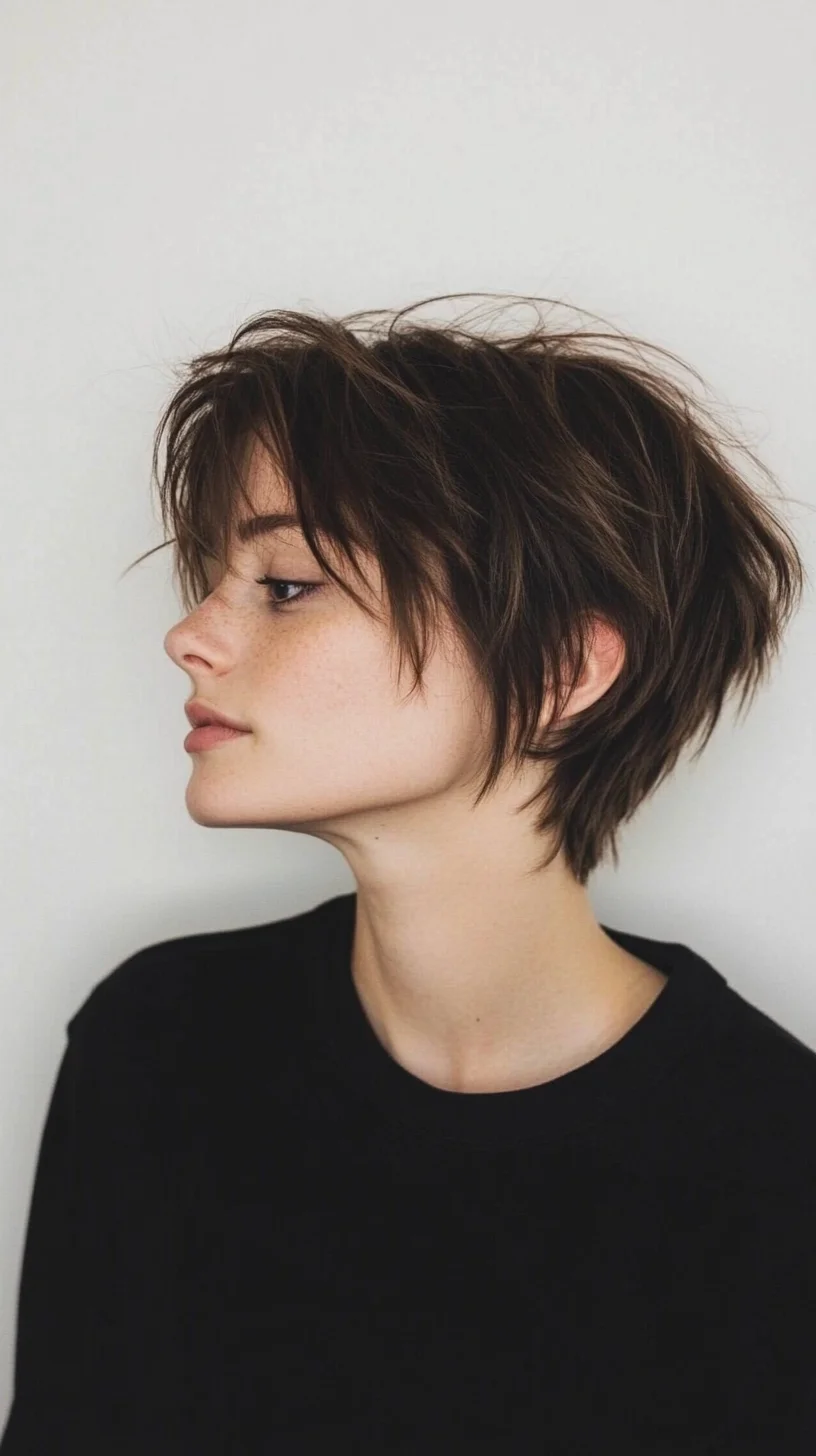 Edgy Shag Effortless Elegance in Short Hair