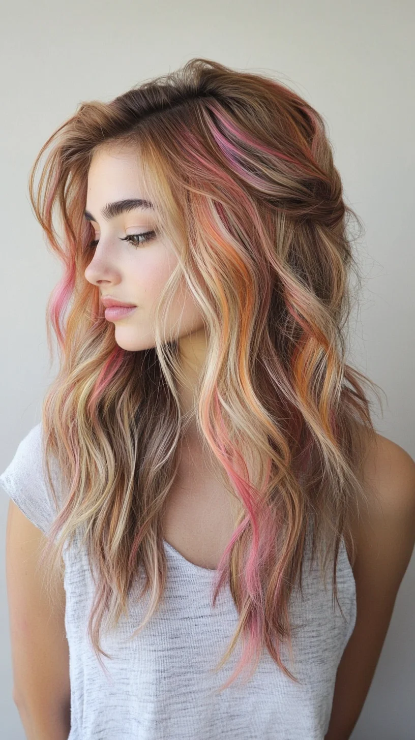 Effortless Beach Waves with a Pop of Color: The Ultimate Summer Hairstyle