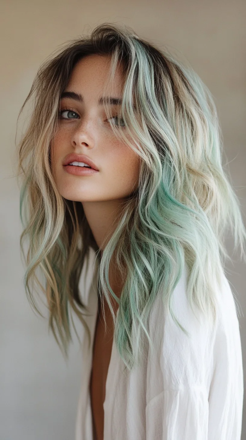 Effortless Beach Waves with a Touch of Color