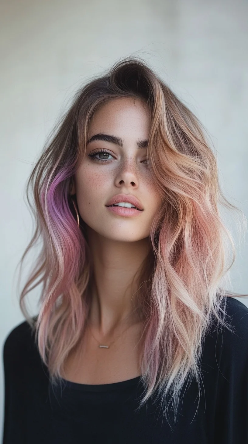 Effortless Beach Waves with a Trendy Pop of Color