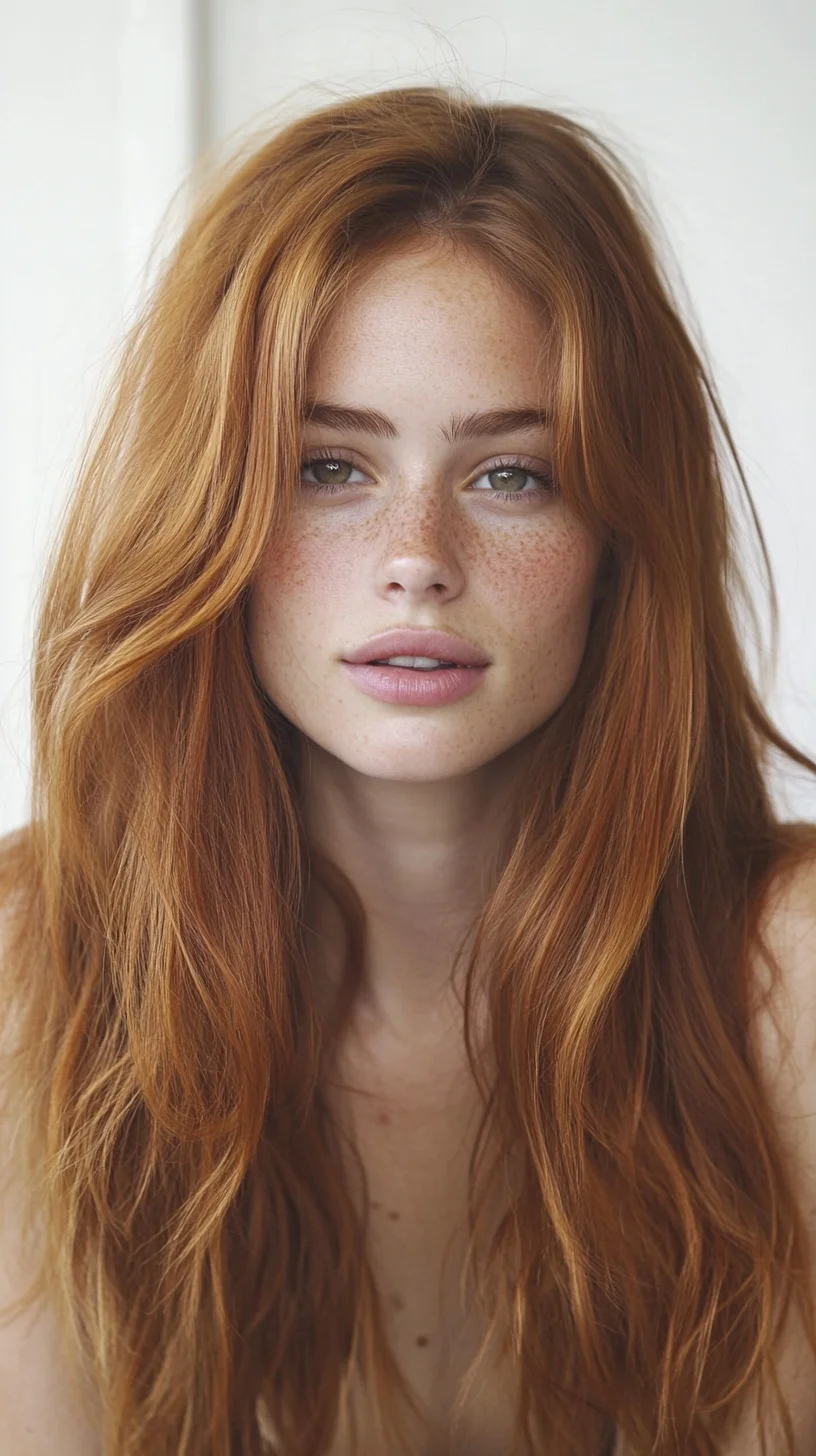 Effortless Beachy Waves: The Versatile Charm of Long, Layered Red Tresses