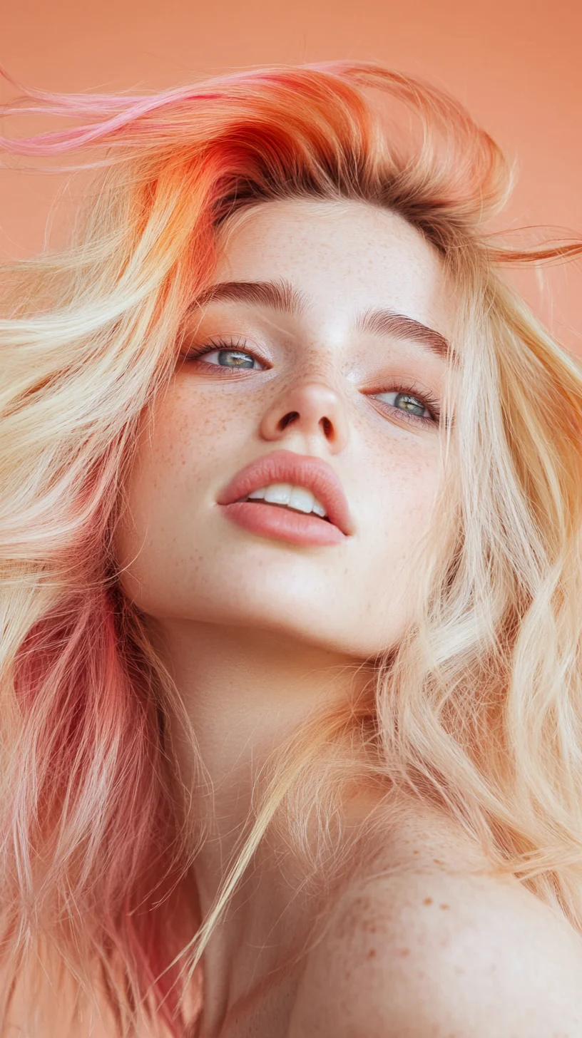 Effortless Beachy Waves with a Pop of Color