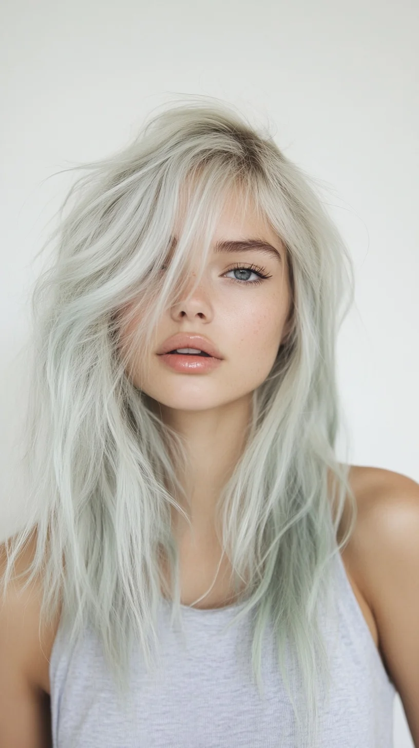 Effortless Beachy Waves with a Touch of Frosted Color