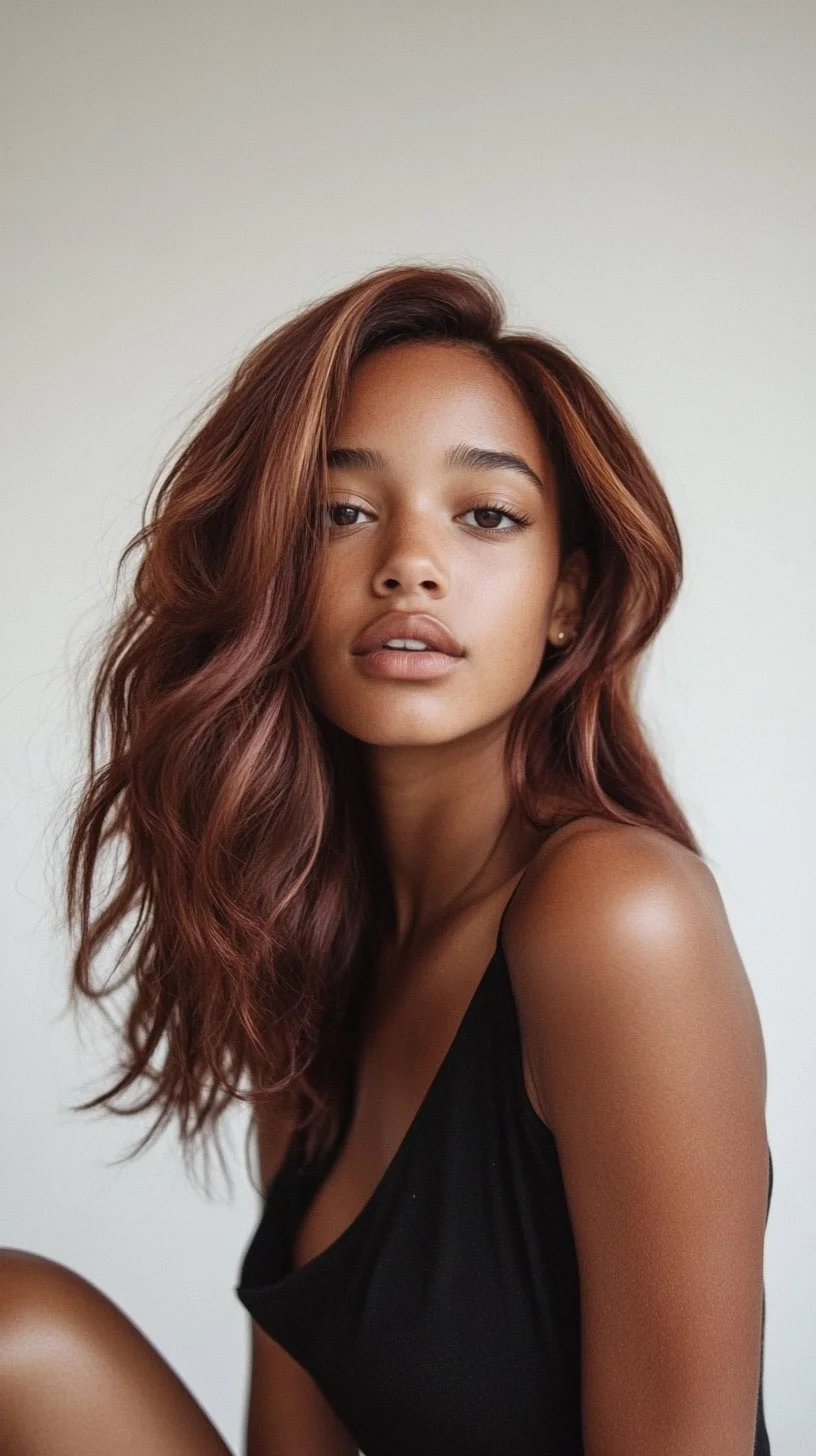 Effortless Beachy Waves with a Touch of Rich Copper