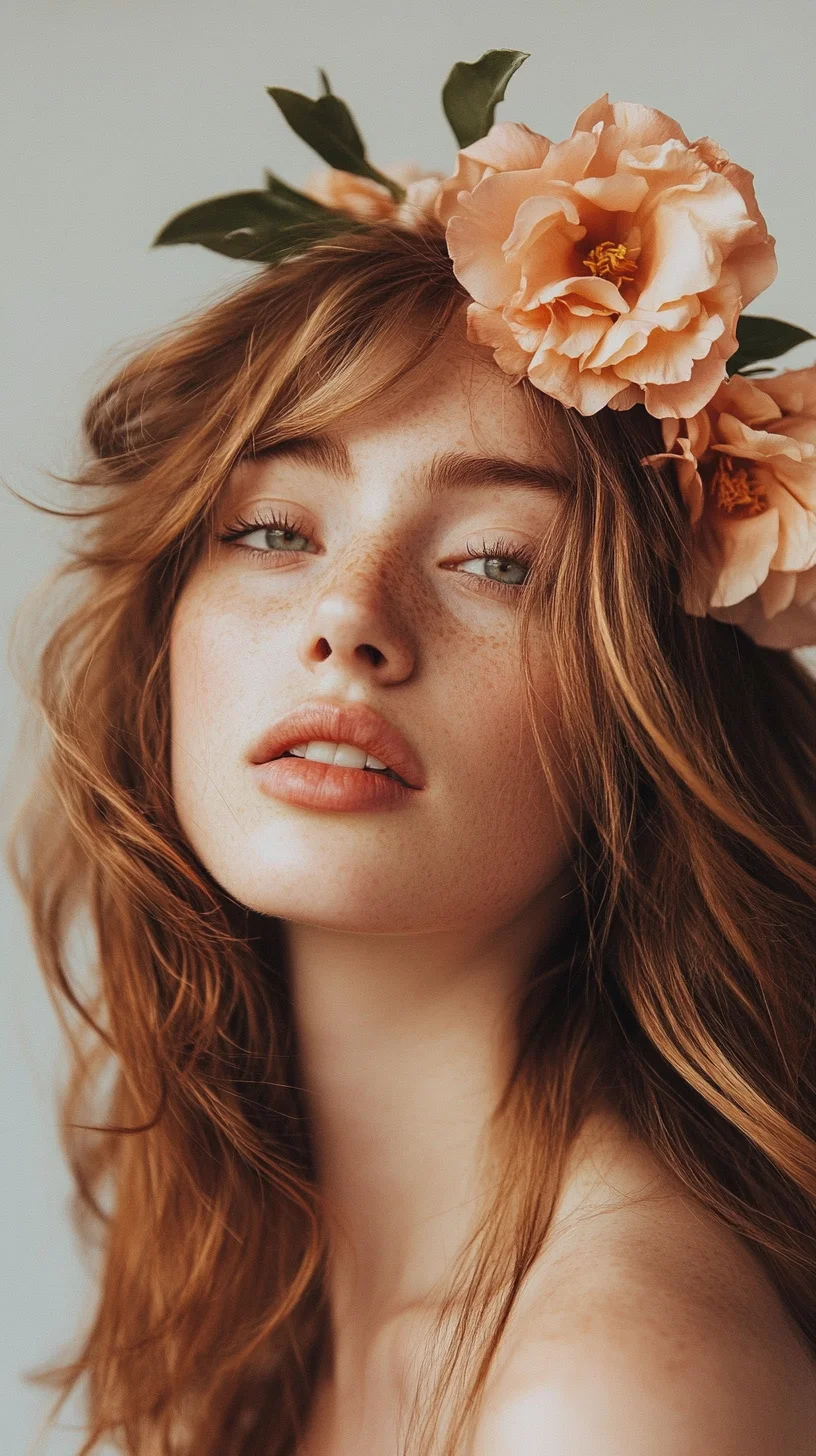 Effortless Bohemian Waves with Floral Elegance