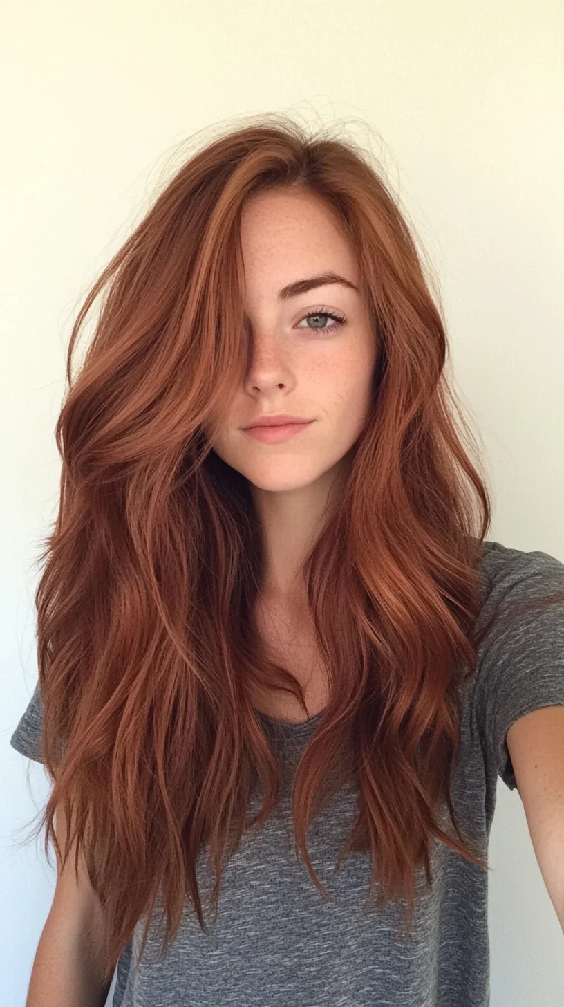 Effortless Bohemian Waves with Rich Ginger Tones