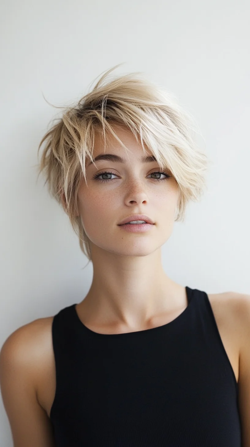 Effortless Chic The Textured Pixie for a Trendy, Low-Maintenance Look