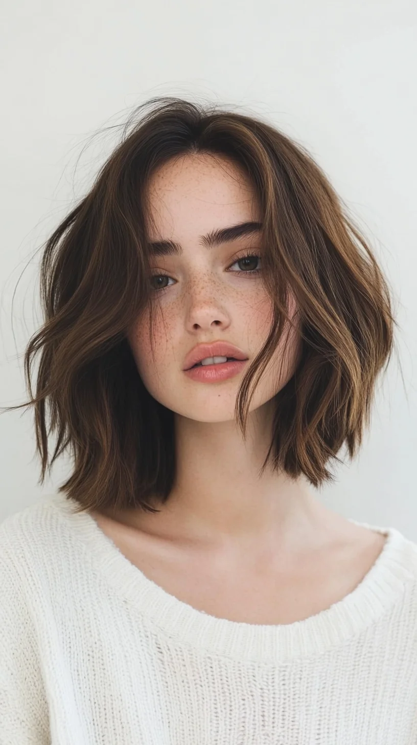 Effortless Chic The Textured Wavy Bob for a Trendy Vibe