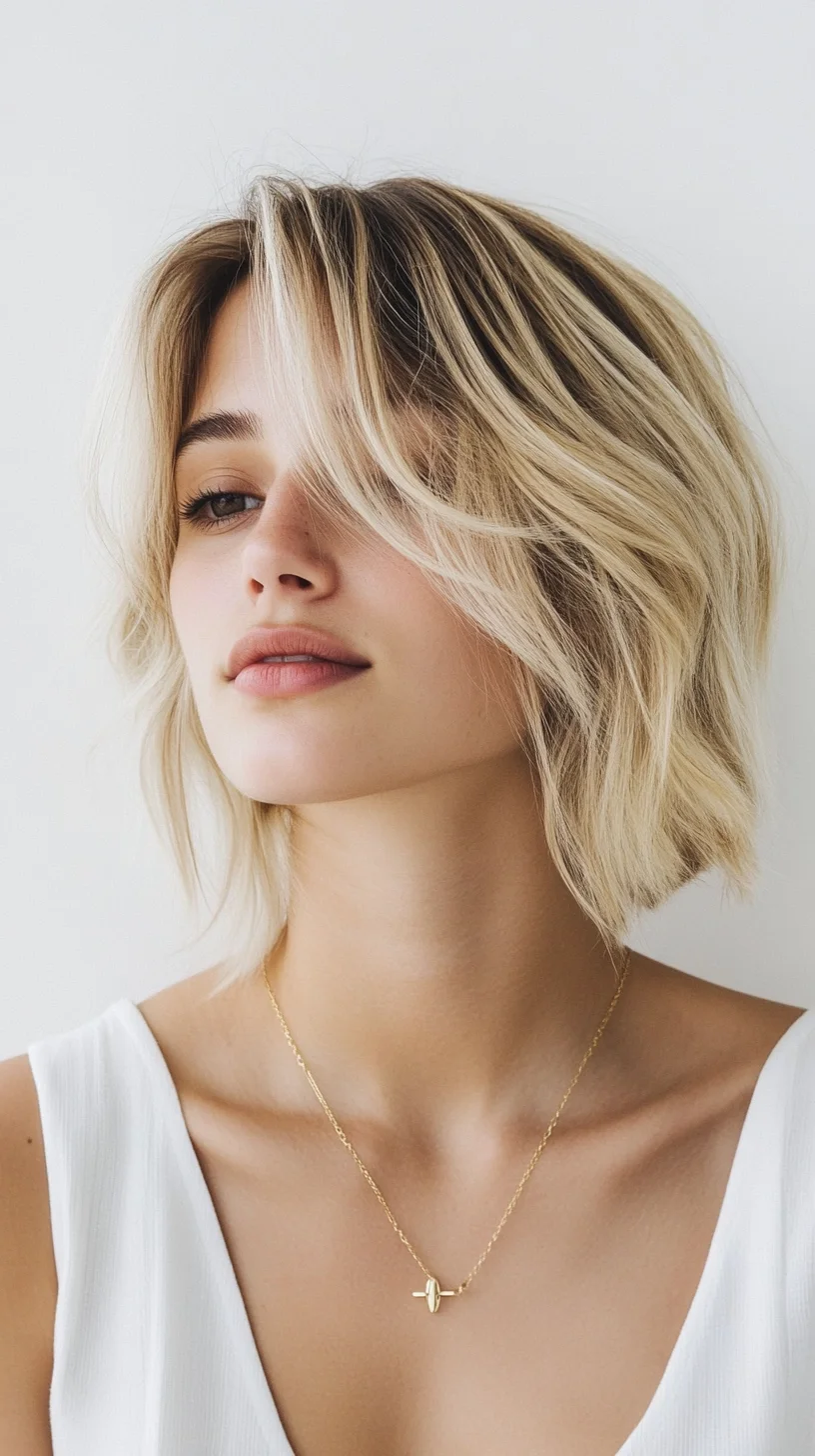 Effortless Chic The Textured Wavy Bob