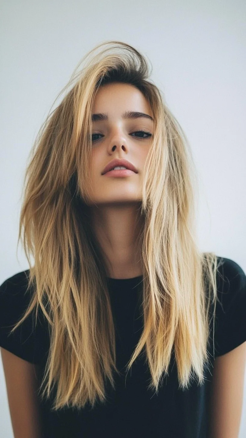 Effortless Chic: The Tousled Long Layered Hairstyle