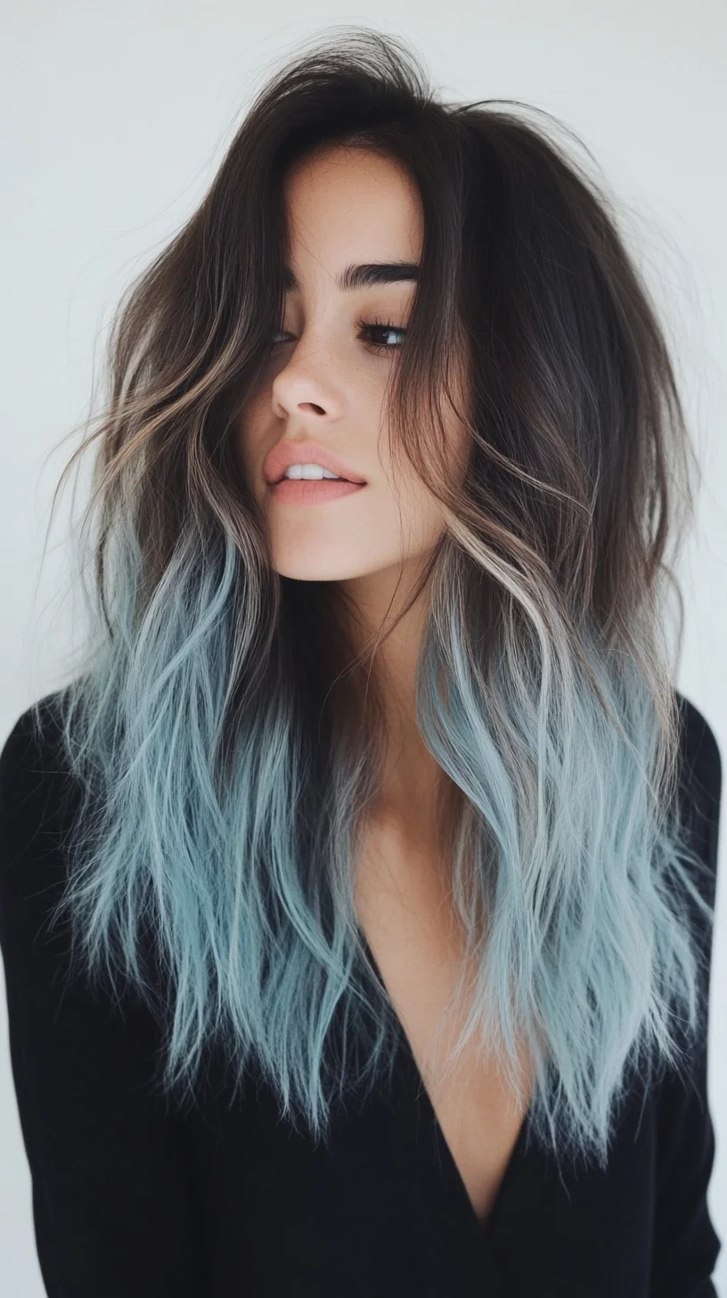 Effortless Choppy Waves with Cool Blue Ombre