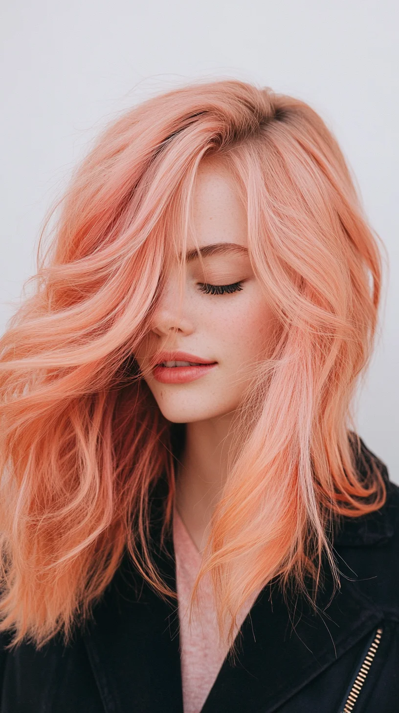 Effortless Coral Waves A Modern Take on Soft, Tousled Hair