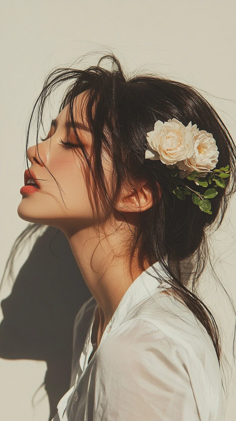 Effortless Elegance A Romantic, Nature-Inspired Hairstyle