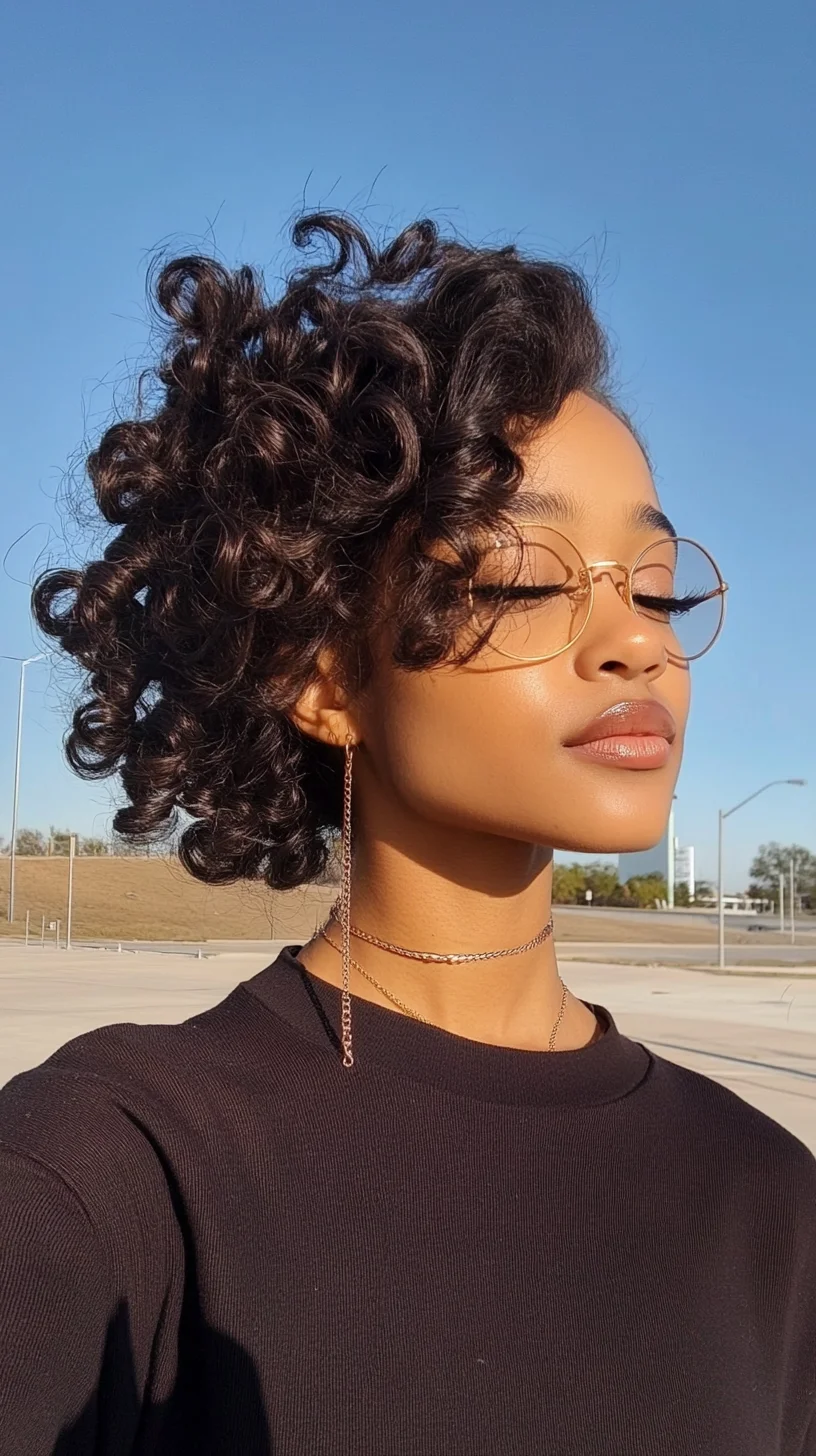 Effortless Elegance Define Your Curls with This Chic Short Hairstyle