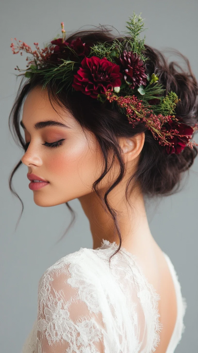 Effortless Elegance Embrace Nature with a Romantic Floral Updo